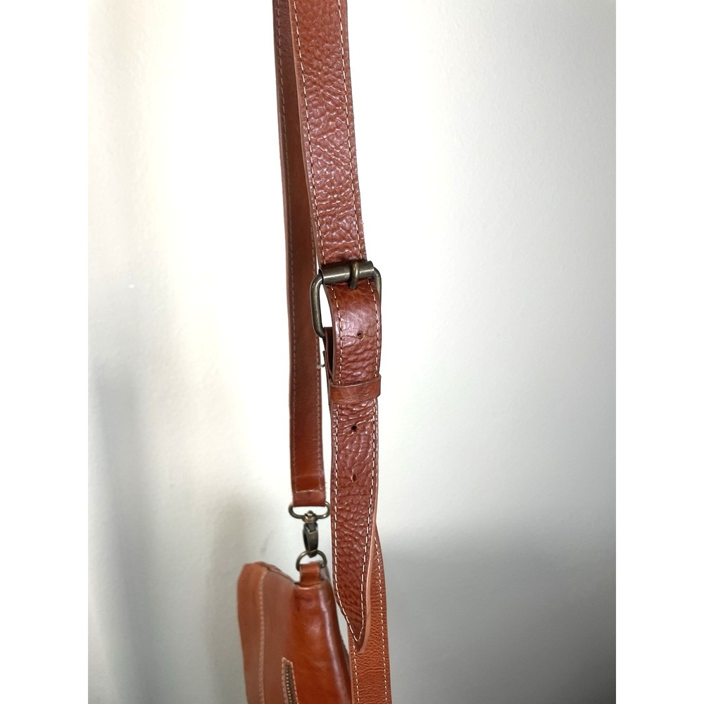 Buffalo Jackson Brown Leather Fold Over Crossbody  Bag Handbag Purse Madison - Picture 11 of 14